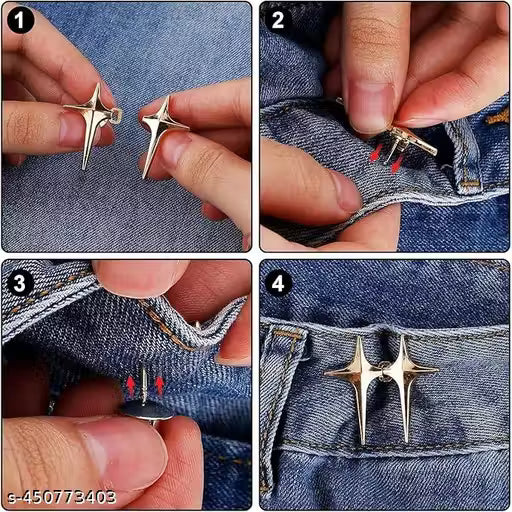 Metal Cross Waist Knots | 2 Pair