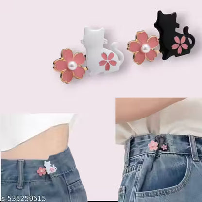 Flower Kitty Waist Knots | 2 Pairs